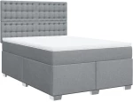 vidaXL Κρεβάτι Boxspring με Στρώμα Αν. Πράσινο 160x200εκ Υφασμάτινο