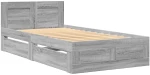 vidaXL Πλαίσιο Κρεβατιού με Κεφαλάρι Γκρι Sonoma 90x200 εκ. Επεξ. Ξύλο