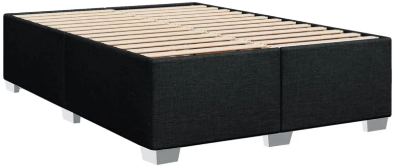 vidaXL Κρεβάτι Boxspring με Στρώμα Μαύρο 160x200 εκ. Υφασμάτινο