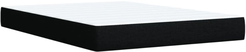 vidaXL Κρεβάτι Boxspring με Στρώμα Μαύρο 160x200 εκ. Υφασμάτινο