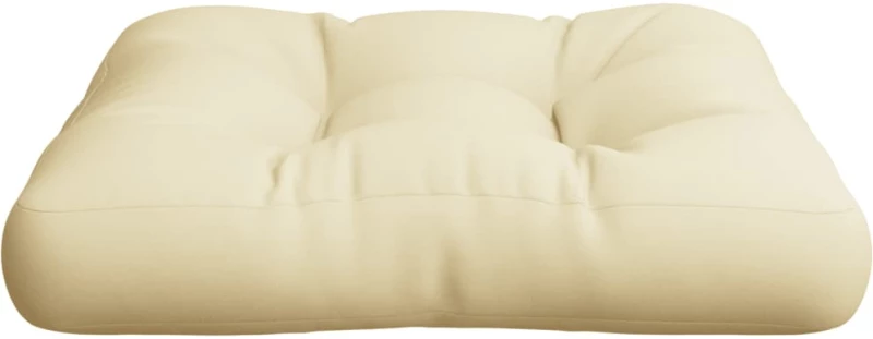 vidaXL Μαξιλάρα Δαπέδου / Παλέτας Κρεμ 60 x 61,5 x 10 εκ. Βαμβακερή