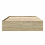 vidaXL Πλαίσιο Κρεβατιού Χωρ. Στρώμα Sonoma Δρυς 140x190εκ. Επ. Ξύλο