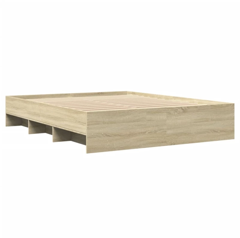 vidaXL Πλαίσιο Κρεβατιού Χωρ. Στρώμα Sonoma Δρυς 160x200 εκ. Επ. Ξύλο