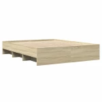 vidaXL Πλαίσιο Κρεβατιού Χωρ. Στρώμα Sonoma Δρυς 160x200 εκ. Επ. Ξύλο
