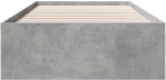 vidaXL Πλαίσιο Κρεβατιού Γκρι Σκυροδέματος 75 x 190 εκ. Επεξεργ. Ξύλο