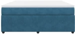 vidaXL Κρεβάτι Boxspring με Στρώμα Σκούρο Μπλε 180x200 εκ. Βελούδινο
