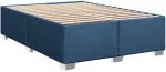 vidaXL Κρεβάτι Boxspring με Στρώμα Μπλε 160x200 εκ. Υφασμάτινο