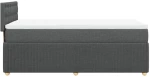 vidaXL Κρεβάτι Boxspring με Στρώμα Σκούρο Γκρι 90x190 εκ. Υφασμάτινο