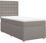vidaXL Κρεβάτι Boxspring με Στρώμα Taupe 80x200 εκ. Υφασμάτινο