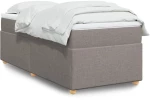 vidaXL Κρεβάτι Boxspring με Στρώμα Taupe 80x200 εκ. Υφασμάτινο