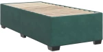 vidaXL Κρεβάτι Boxspring με Στρώμα Σκούρο Πράσινο 90x190 εκ. Βελούδινο