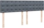 vidaXL Κρεβάτι Boxspring με Στρώμα Σκούρο Γκρι 180x200 εκ. Βελούδινο