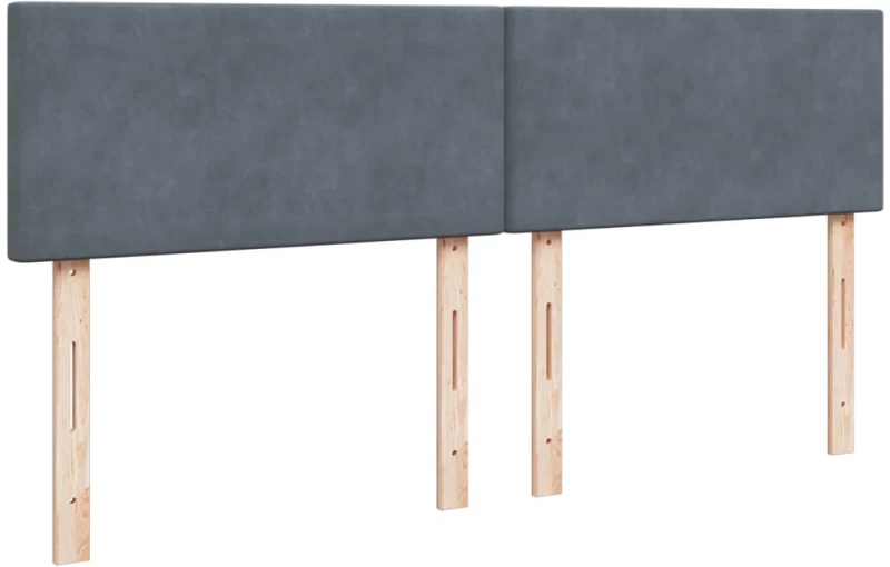 vidaXL Κρεβάτι Boxspring με Στρώμα Σκούρο Γκρι 180x200 εκ. Βελούδινο