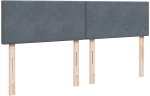 vidaXL Κρεβάτι Boxspring με Στρώμα Σκούρο Γκρι 180x200 εκ. Βελούδινο