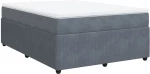 vidaXL Κρεβάτι Boxspring με Στρώμα Σκούρο Γκρι 140x200 εκ. Βελούδινο