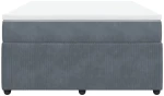 vidaXL Κρεβάτι Boxspring με Στρώμα Σκούρο Γκρι 140x200 εκ. Βελούδινο
