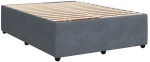 vidaXL Κρεβάτι Boxspring με Στρώμα Σκούρο Γκρι 140x200 εκ. Βελούδινο