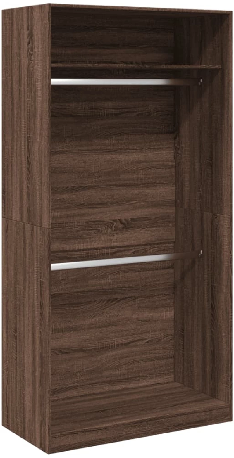 vidaXL Ντουλάπα Καφέ Δρυς 100x50x200 εκ. από Επεξεργασμένο Ξύλο