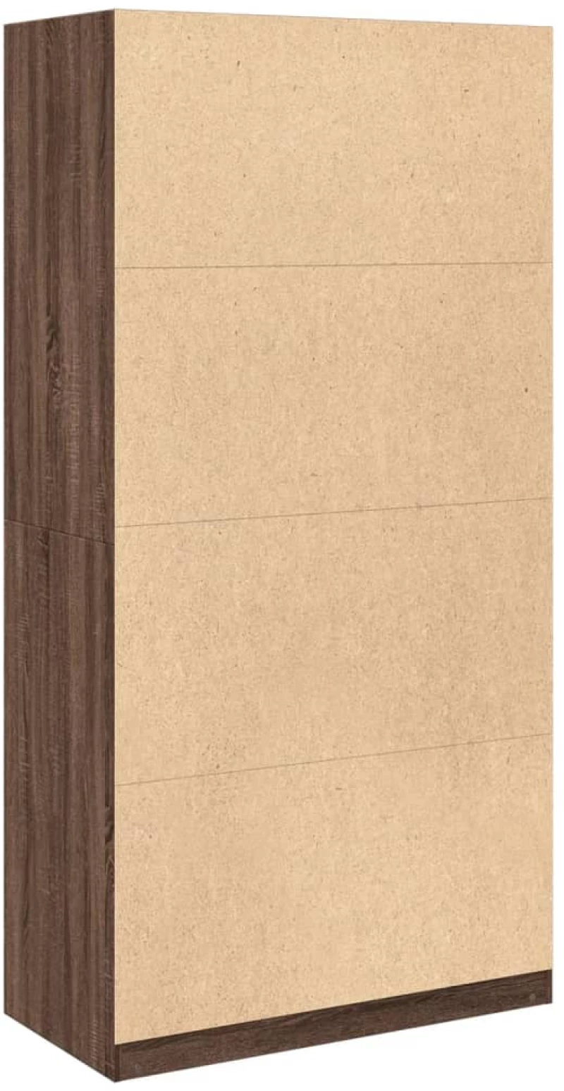 vidaXL Ντουλάπα Καφέ Δρυς 100x50x200 εκ. από Επεξεργασμένο Ξύλο