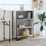 vidaXL Βιβλιοθήκη Γκρι Sonoma 80x31x106 εκ. από Επεξεργ. Ξύλο