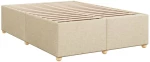 vidaXL Κρεβάτι Boxspring με Στρώμα Κρεμ 160x200 εκ. Υφασμάτινο