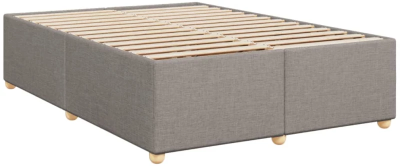 vidaXL Κρεβάτι Boxspring με Στρώμα Taupe 140x200 εκ. Υφασμάτινο