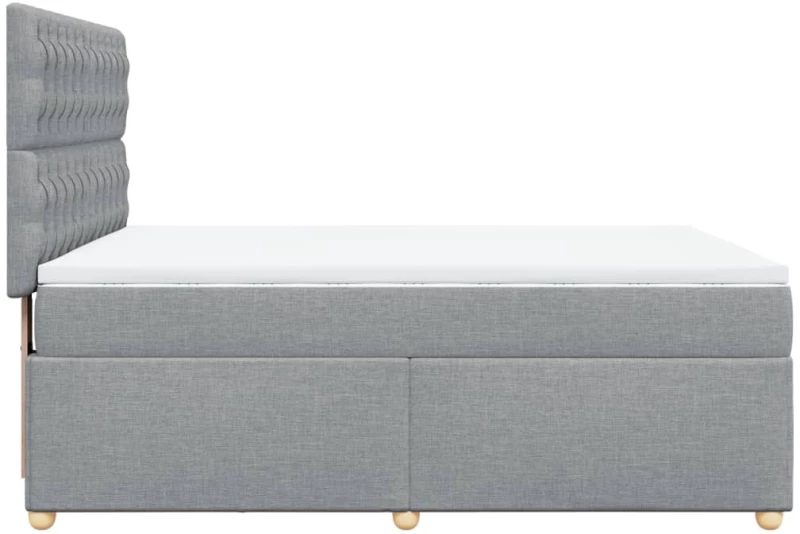 vidaXL Κρεβάτι Boxspring με Στρώμα Αν. Πράσινο 160x200εκ Υφασμάτινο