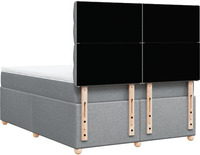 vidaXL Κρεβάτι Boxspring με Στρώμα Αν. Πράσινο 160x200εκ Υφασμάτινο