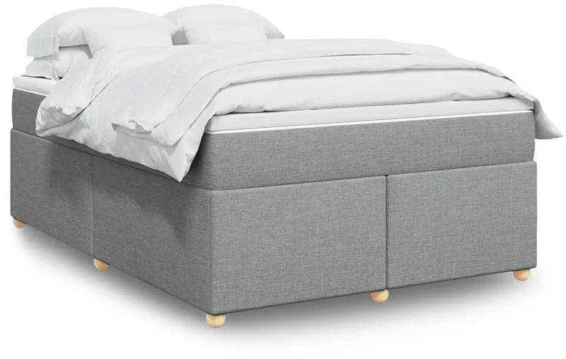 vidaXL Κρεβάτι Boxspring με Στρώμα Αν. Πράσινο 160x200εκ Υφασμάτινο