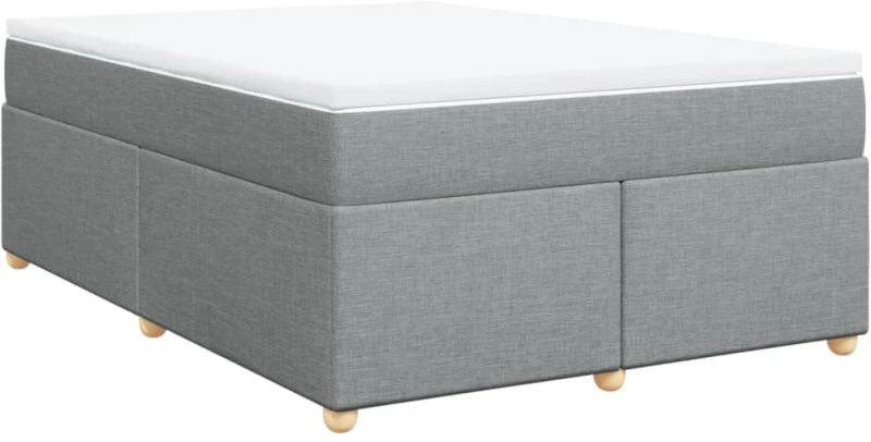 vidaXL Κρεβάτι Boxspring με Στρώμα Αν. Πράσινο 160x200εκ Υφασμάτινο