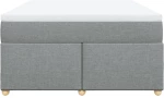 vidaXL Κρεβάτι Boxspring με Στρώμα Αν. Πράσινο 160x200εκ Υφασμάτινο