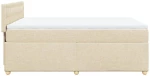vidaXL Κρεβάτι Boxspring με Στρώμα Κρεμ 160x200 εκ. Υφασμάτινο