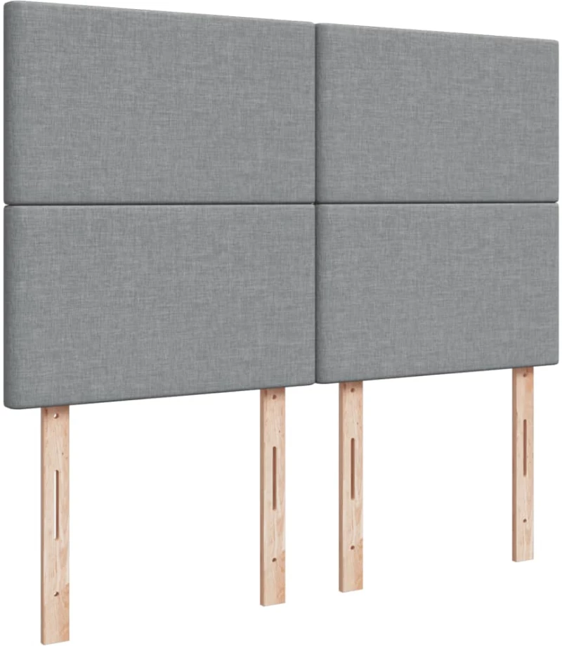 vidaXL Κρεβάτι Boxspring με Στρώμα Ανοιχτό Γκρι 140x190 εκ. Υφασμάτινο