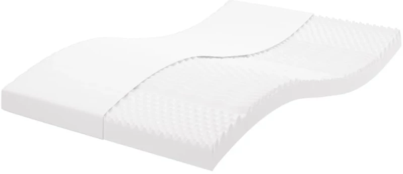 vidaXL Στρώμα Αφρού 7 Ζωνών Σκληρότητα 20 ILD Λευκό 140x220 εκ.