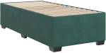 vidaXL Κρεβάτι Boxspring με Στρώμα Σκούρο Πράσινο 90x200 εκ. Βελούδινο