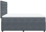 vidaXL Κρεβάτι Boxspring με Στρώμα Σκούρο Γκρι 140x200 εκ. Βελούδινο