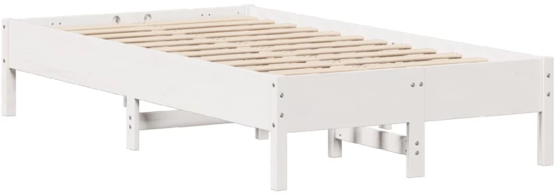 vidaXL Σκελετός Κρεβ. Χωρίς Στρώμα Λευκό 120x200 εκ Μασίφ Πεύκο
