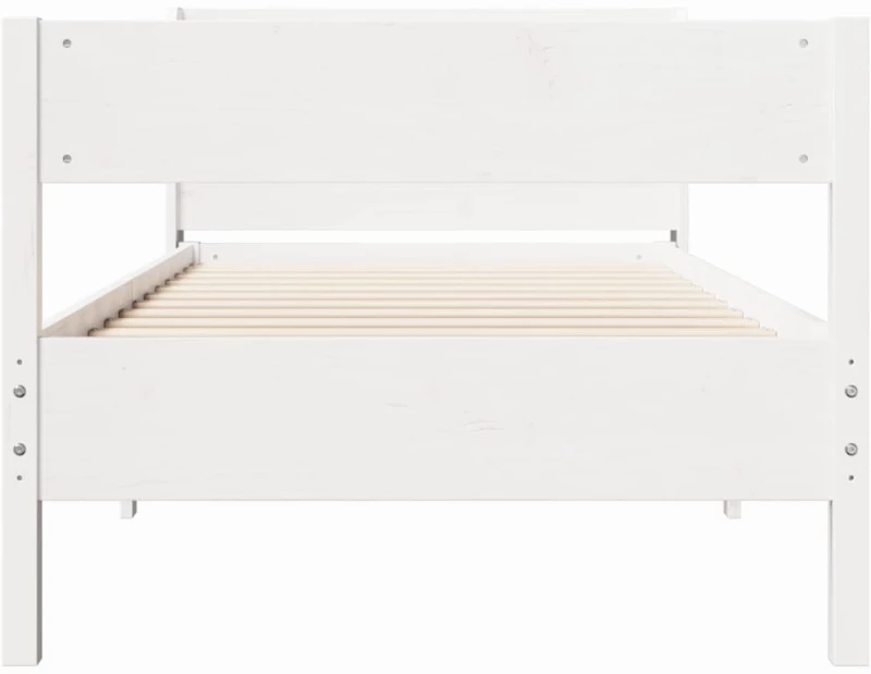 vidaXL Σκελετός Κρεβ. Χωρίς Στρώμα Λευκό 75x190 εκ Μασίφ Πεύκο