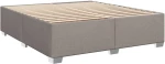 vidaXL Κρεβάτι Boxspring με Στρώμα Taupe 180x200 εκ. Υφασμάτινο