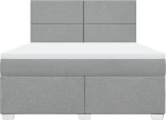 vidaXL Κρεβάτι Boxspring με Στρώμα Ανοιχτό Γκρι 180x200 εκ. Υφασμάτινο