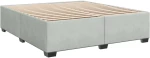 vidaXL Κρεβάτι Boxspring με Στρώμα Ανοιχτό Γκρι 180x200 εκ. Βελούδινο