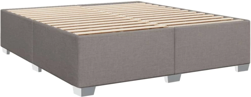 vidaXL Κρεβάτι Boxspring με Στρώμα Taupe 180x200 εκ. Υφασμάτινο