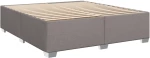 vidaXL Κρεβάτι Boxspring με Στρώμα Taupe 180x200 εκ. Υφασμάτινο