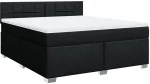 vidaXL Κρεβάτι Boxspring με Στρώμα Μαύρο 180x200 εκ. Υφασμάτινο