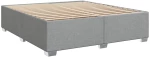 vidaXL Κρεβάτι Boxspring με Στρώμα Ανοιχτό Γκρι 180x200 εκ. Υφασμάτινο