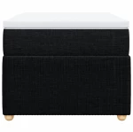 vidaXL Κρεβάτι Boxspring με Στρώμα Μαύρο 100 x 200 εκ. Υφασμάτινο