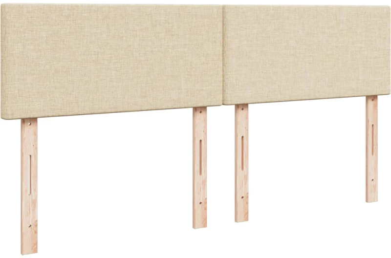 vidaXL Κρεβάτι Boxspring με Στρώμα Κρεμ 180x200 εκ. Υφασμάτινο