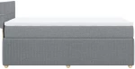 vidaXL Κρεβάτι Boxspring με Στρώμα Ανοιχτό Γκρι 100x200 εκ. Υφασμάτινο