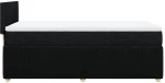 vidaXL Κρεβάτι Boxspring με Στρώμα Μαύρο 80 x 200 εκ. Υφασμάτινο
