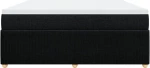 vidaXL Κρεβάτι Boxspring με Στρώμα Μαύρο 180x200 εκ. Υφασμάτινο